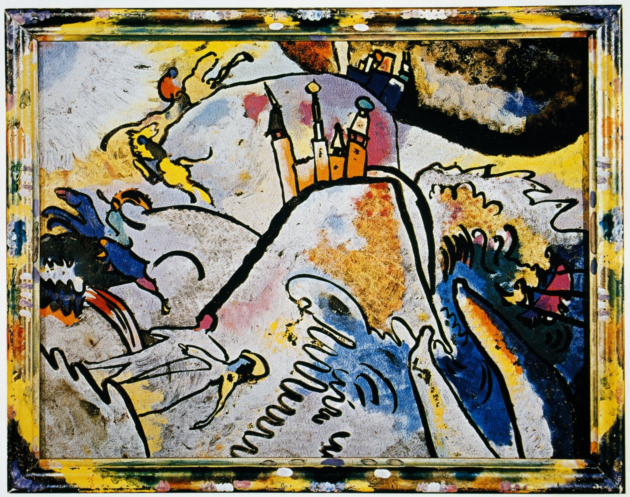 Pintura de vidrio con el Sol (Pequeños placeres) de Wassily Kandinsky