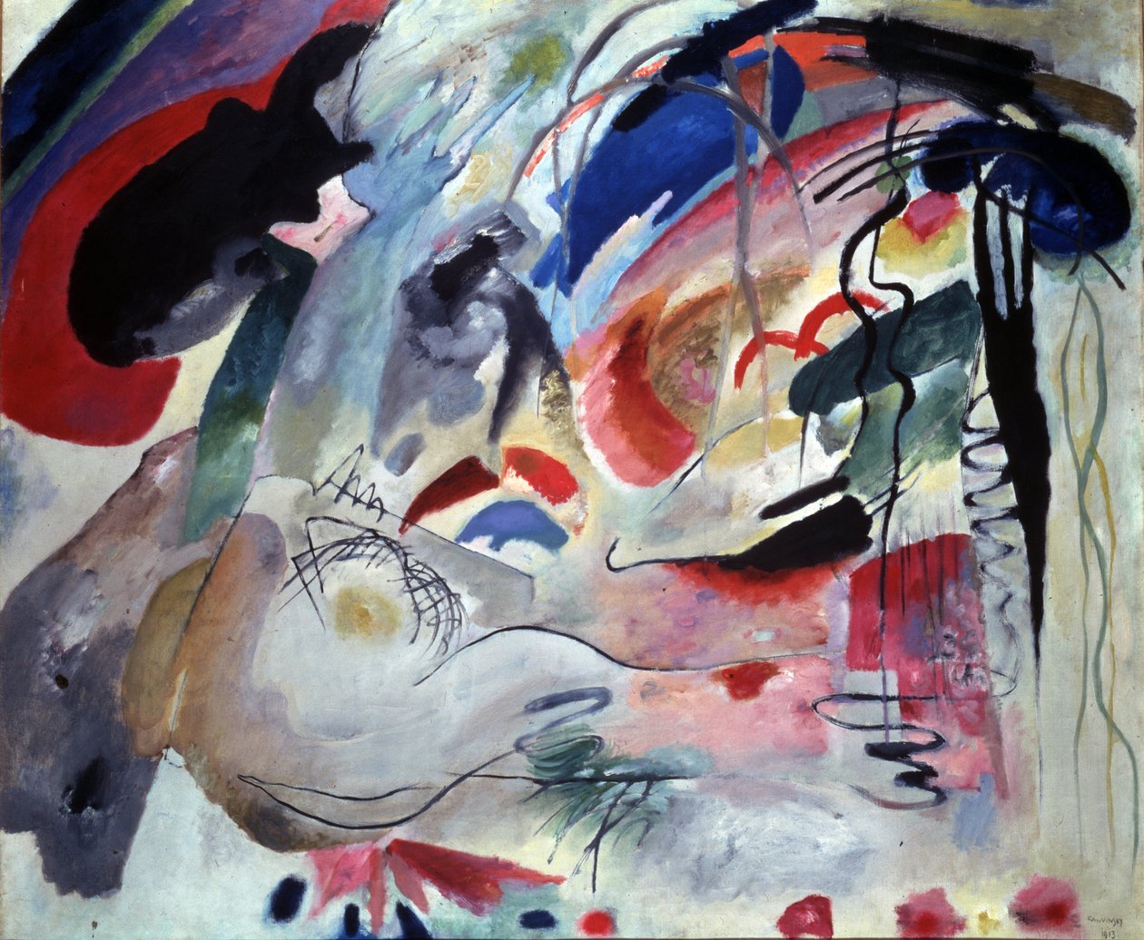 ""Improvisación 34"" del pintor Day Wassily Kandinsky (Au Wassily Kandinsky au Kandinskyz de Wassily Kandinsky