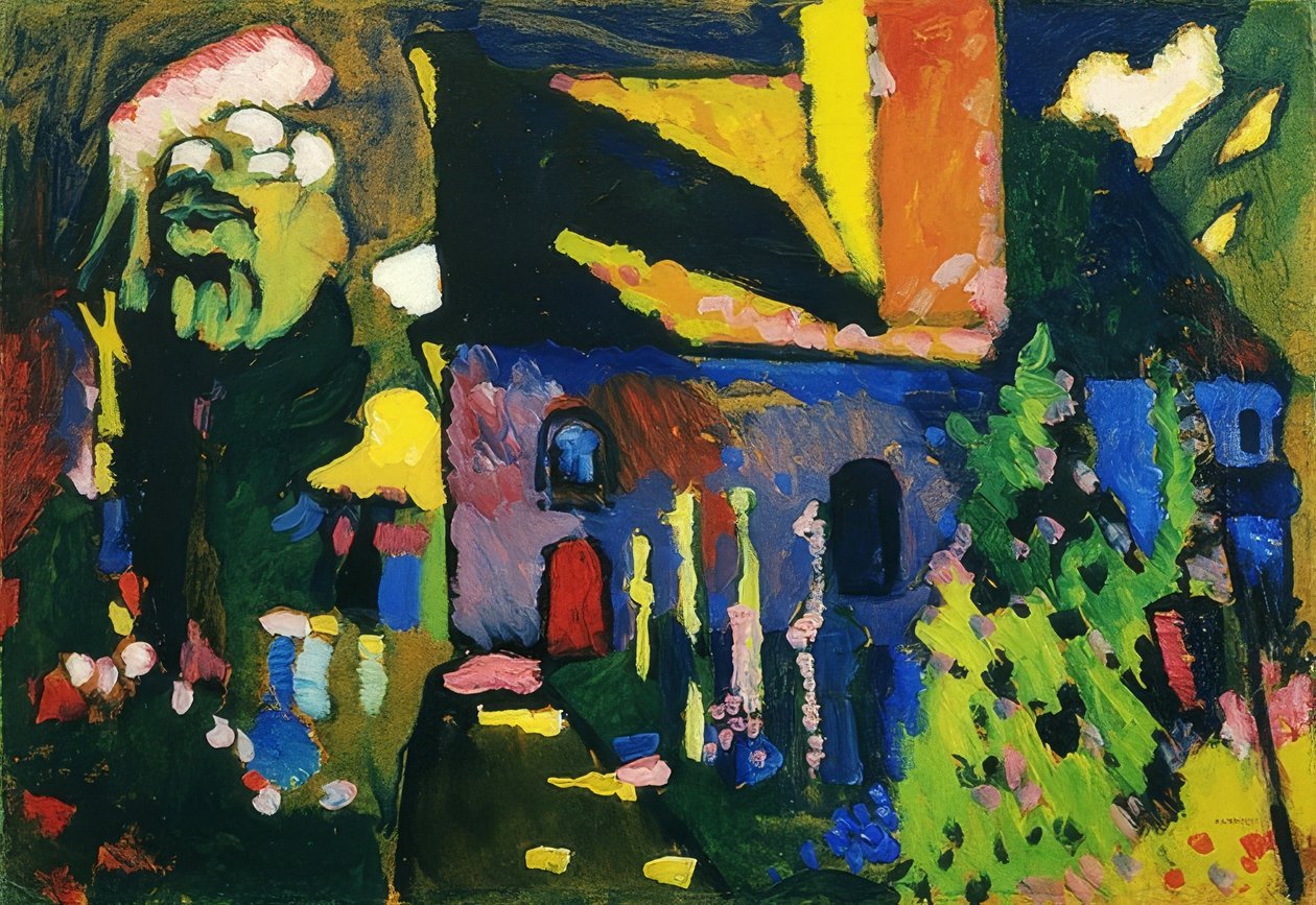Iglesia en Murnau. 1909 de Wassily Kandinsky