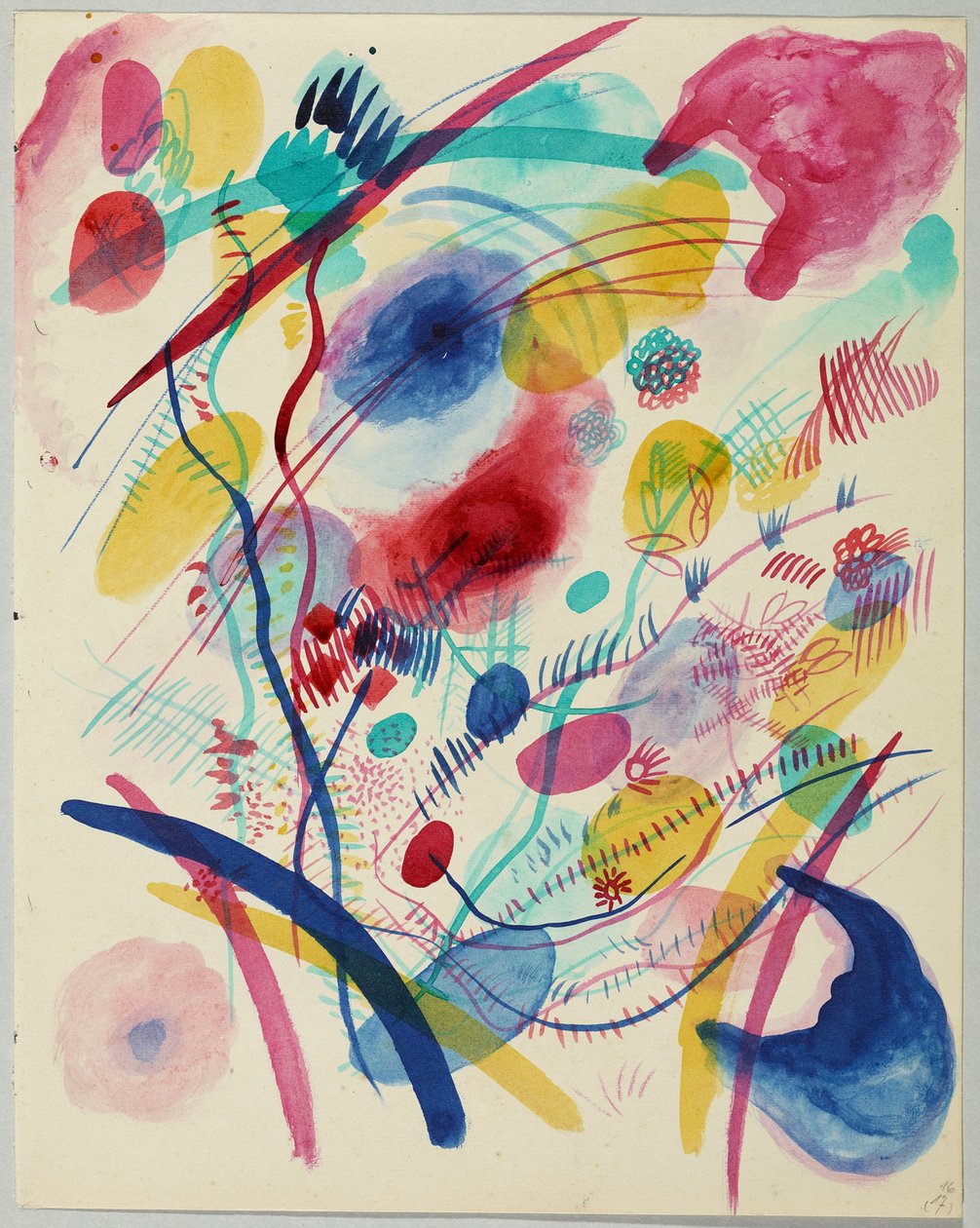 Composición en rojo, azul, verde y amarillo. de Wassily Kandinsky