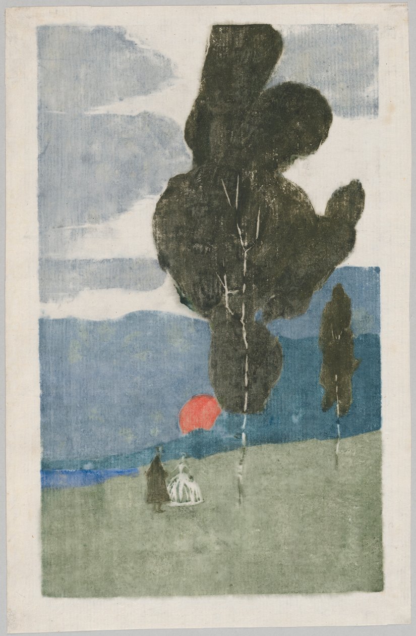 Salida de la luna (cf. GMS 264) de Wassily Kandinsky