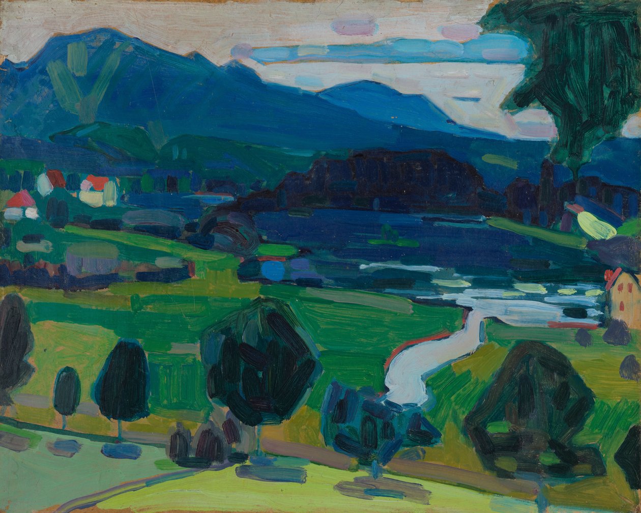 Murnau - Vista sobre el lago Staffelsee de Wassily Kandinsky