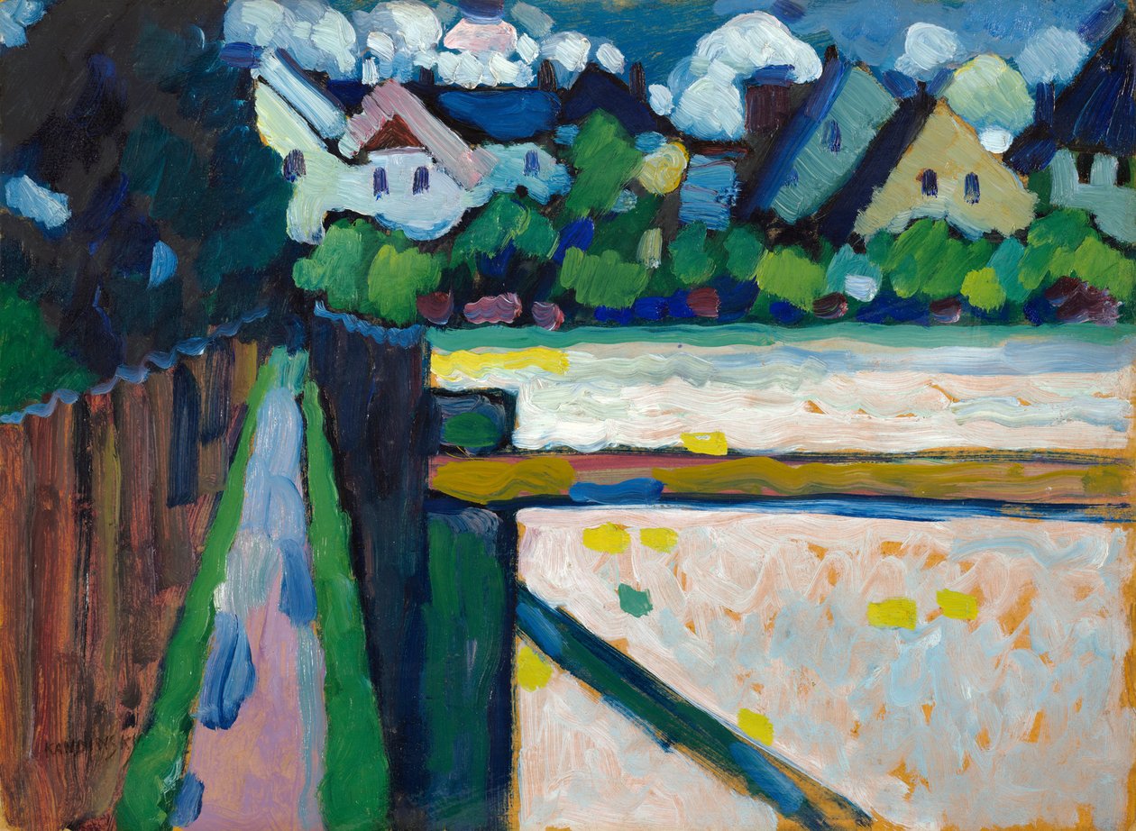 Murnau: acera y casas de Wassily Kandinsky