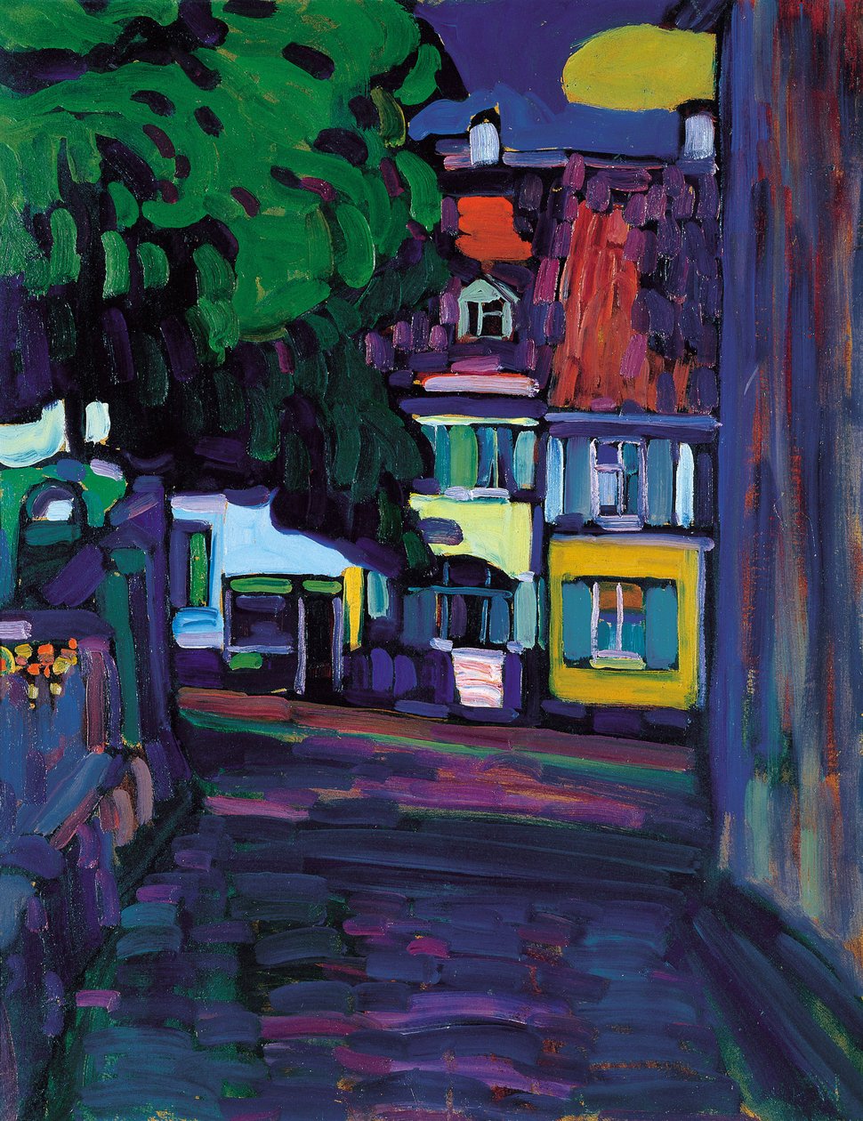 Murnau, Casas en el Obermarkt de Wassily Kandinsky