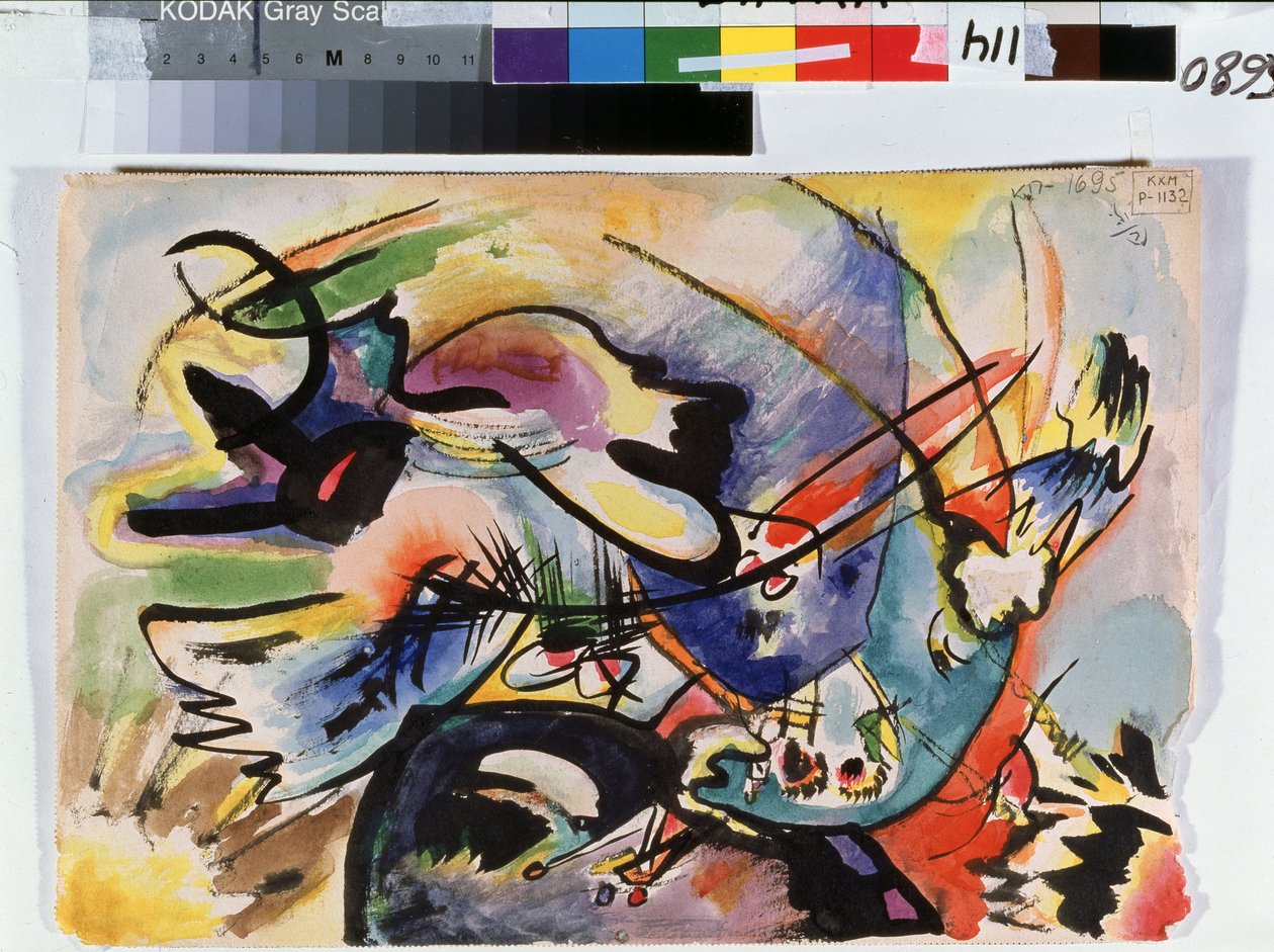 Cuadro ""Rojo y negro"" de Vassily Kandinsky (o Wassily Kandinski o Kandinskij de Wassily Kandinsky