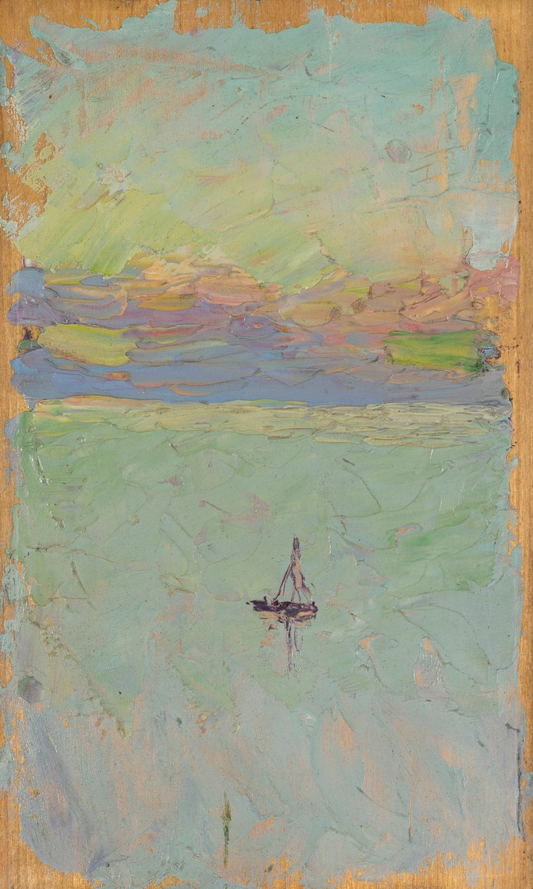 Velero en el mar de Wassily Kandinsky