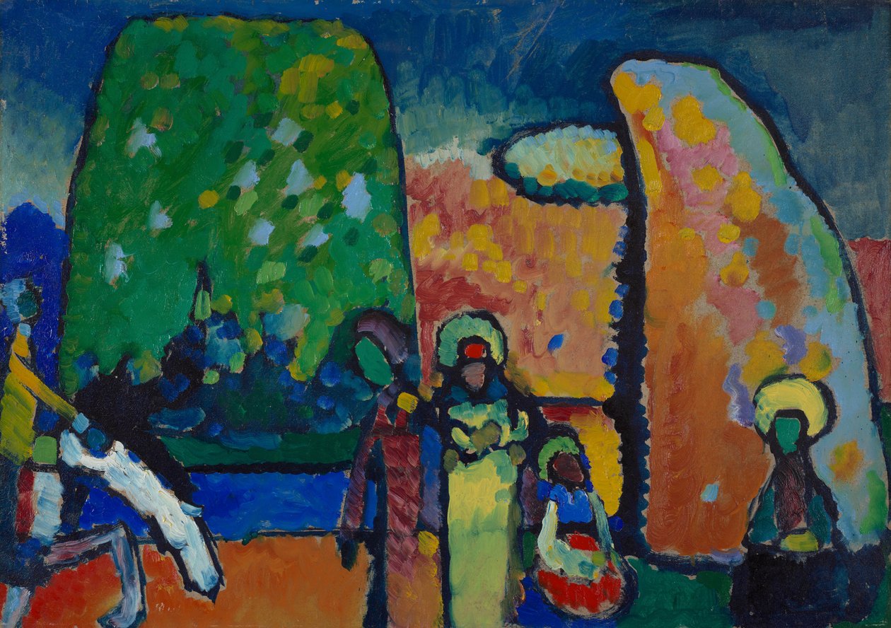 Estudio para "Improvisación No. 2 (marcha fúnebre)" de Wassily Kandinsky