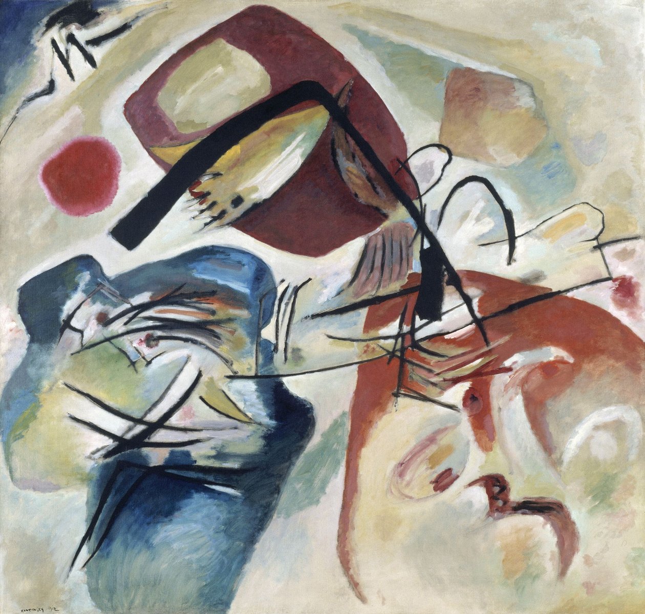 Con el Arco Negro Mit dem Schwarzen Bogen de Wassily Kandinsky