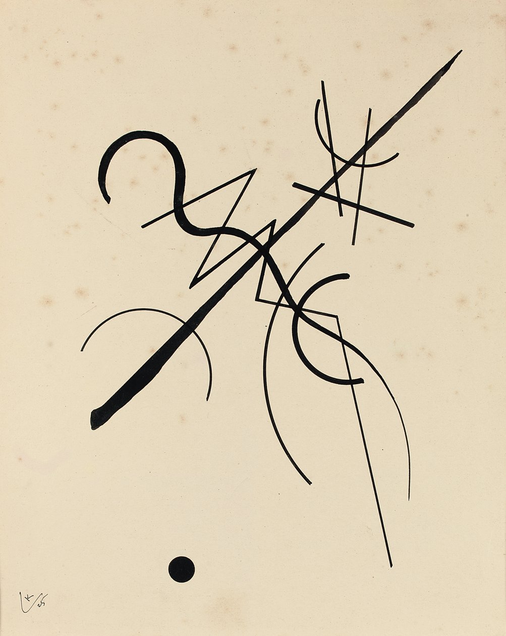 Dibujo para Punto y Línea a Plano de Wassily Kandinsky