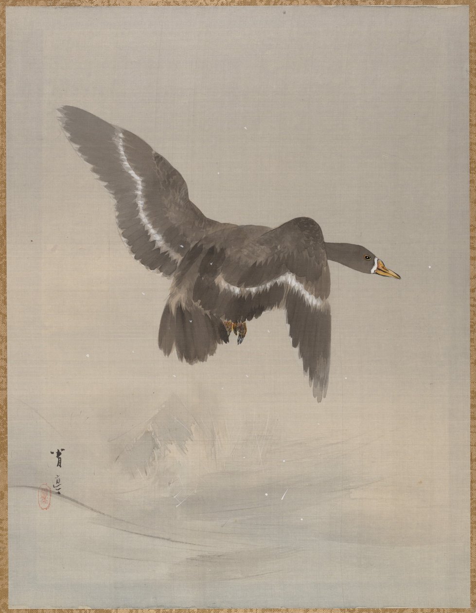 Ganso Volador, ca. 1887 de Watanabe Seitei