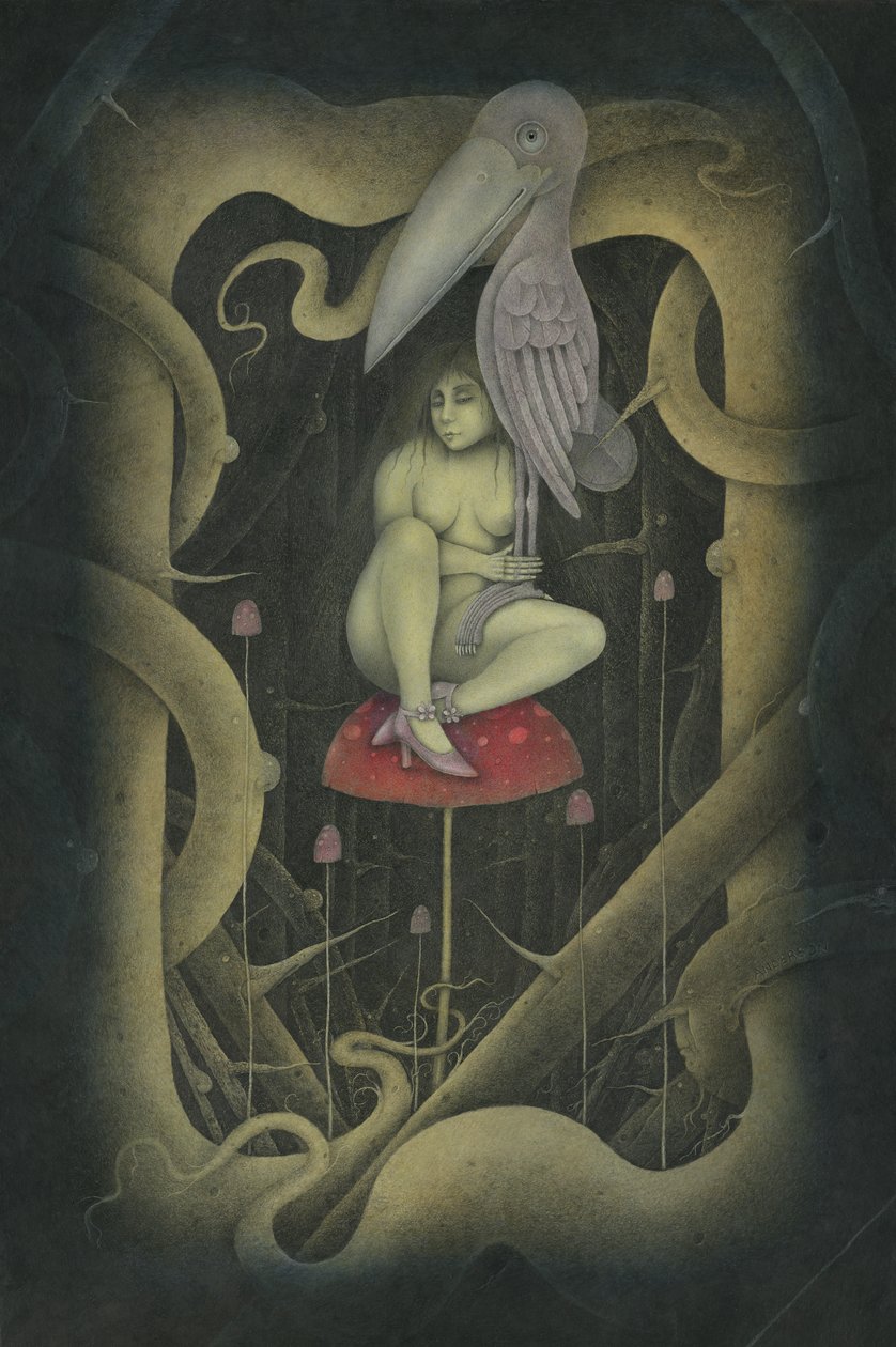 UN PÁJARO EN LA MANO, 2007 (técnica mixta) de Wayne Anderson