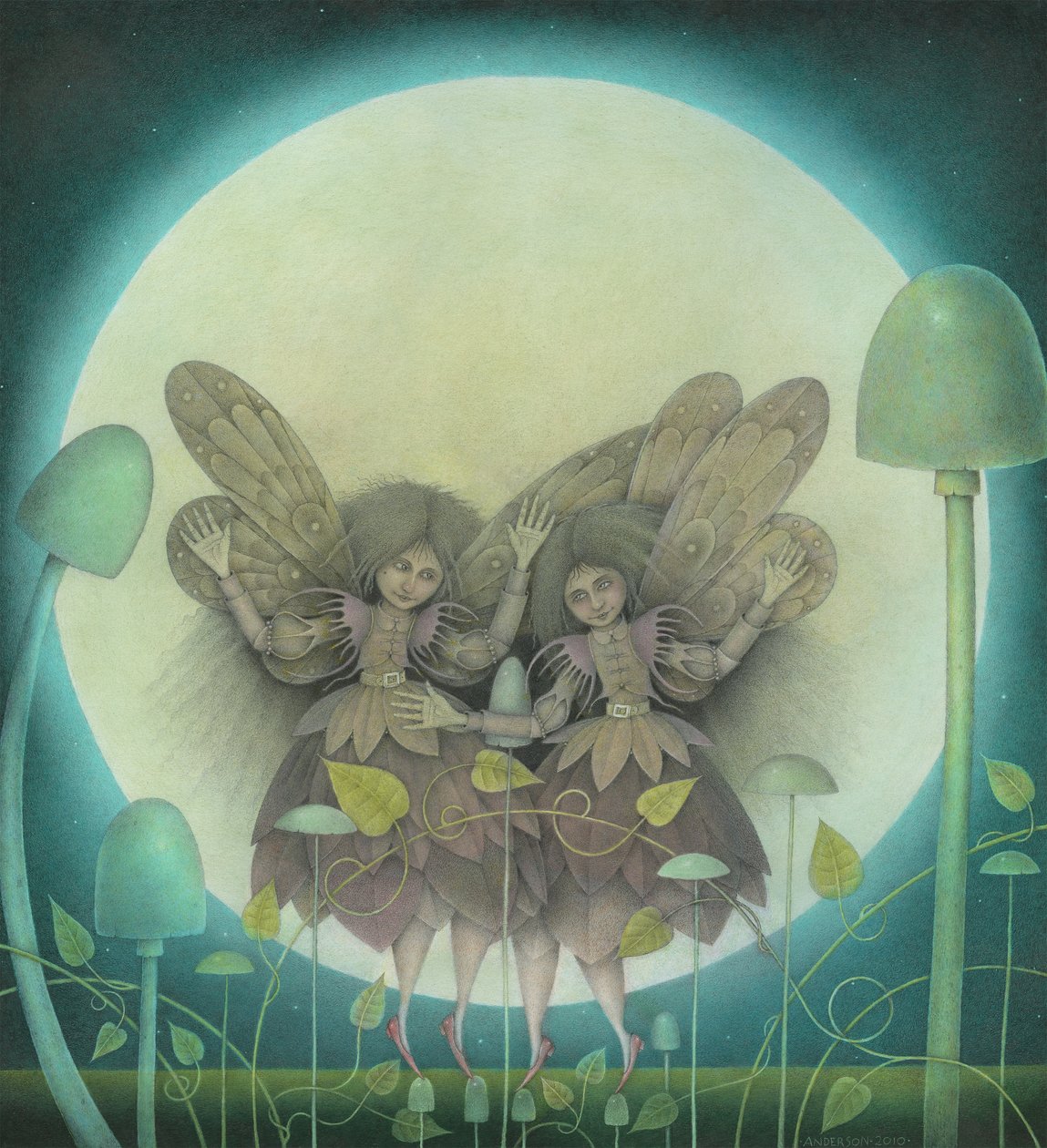 Dancing Faeries, 2011 (técnica mixta) de Wayne Anderson