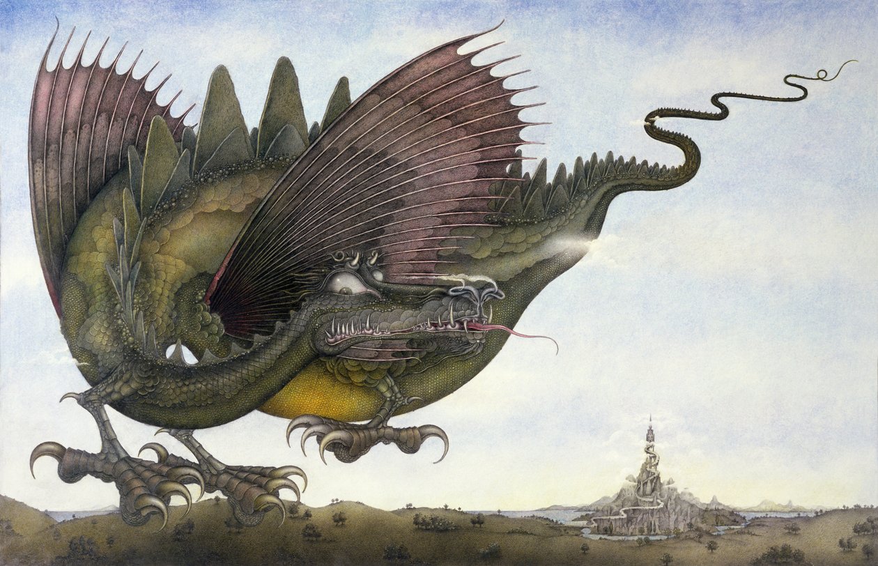 Dragón en vuelo de Wayne Anderson