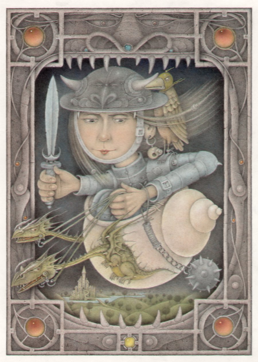 Female Warrior, 2005 (técnica mixta sobre cartulina) de Wayne Anderson