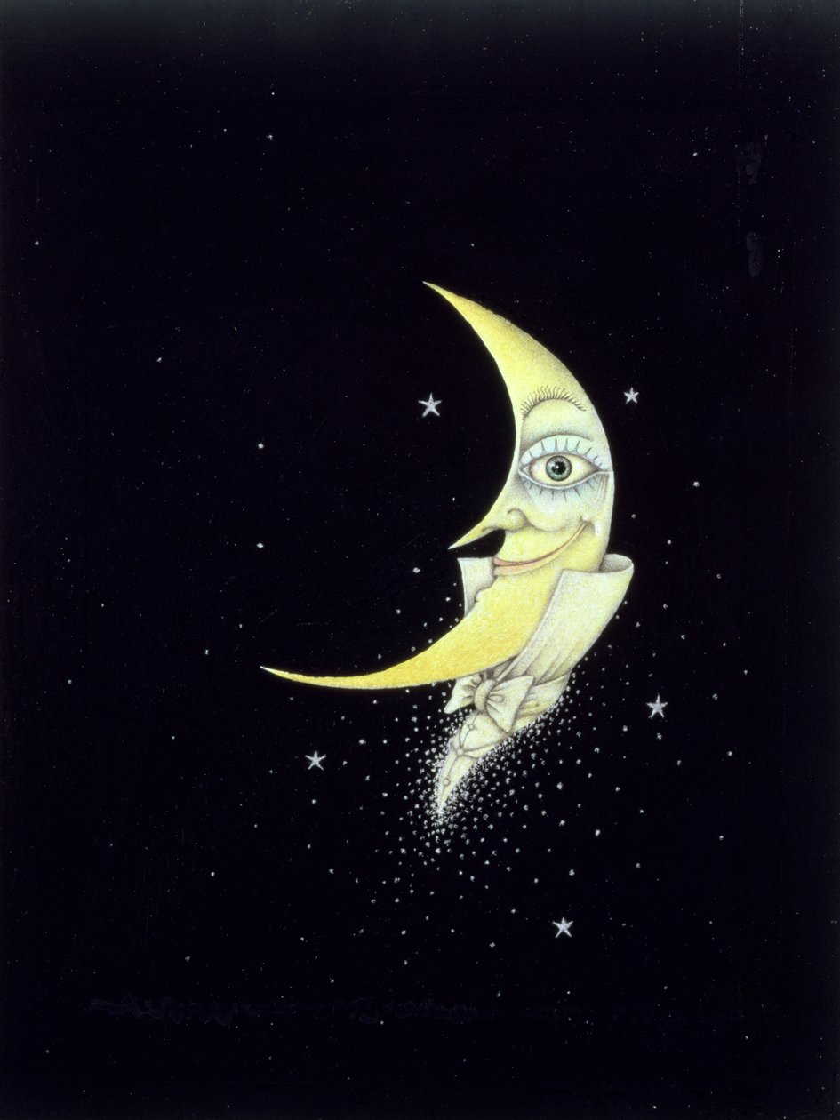 Night Out (lápiz y lápiz de color sobre papel) de Wayne Anderson