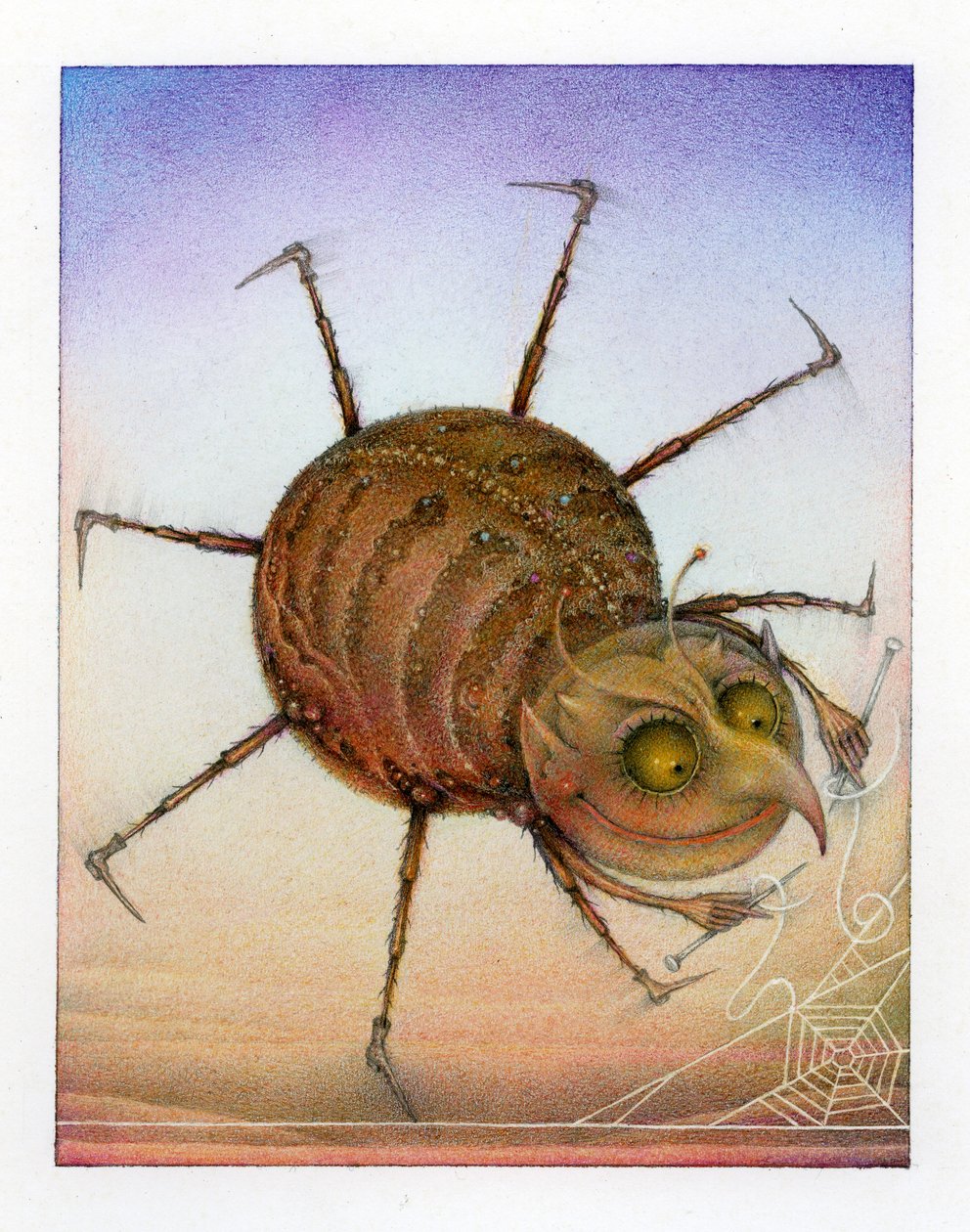 Spinning Spider, 2003 (técnica mixta sobre cartulina) de Wayne Anderson