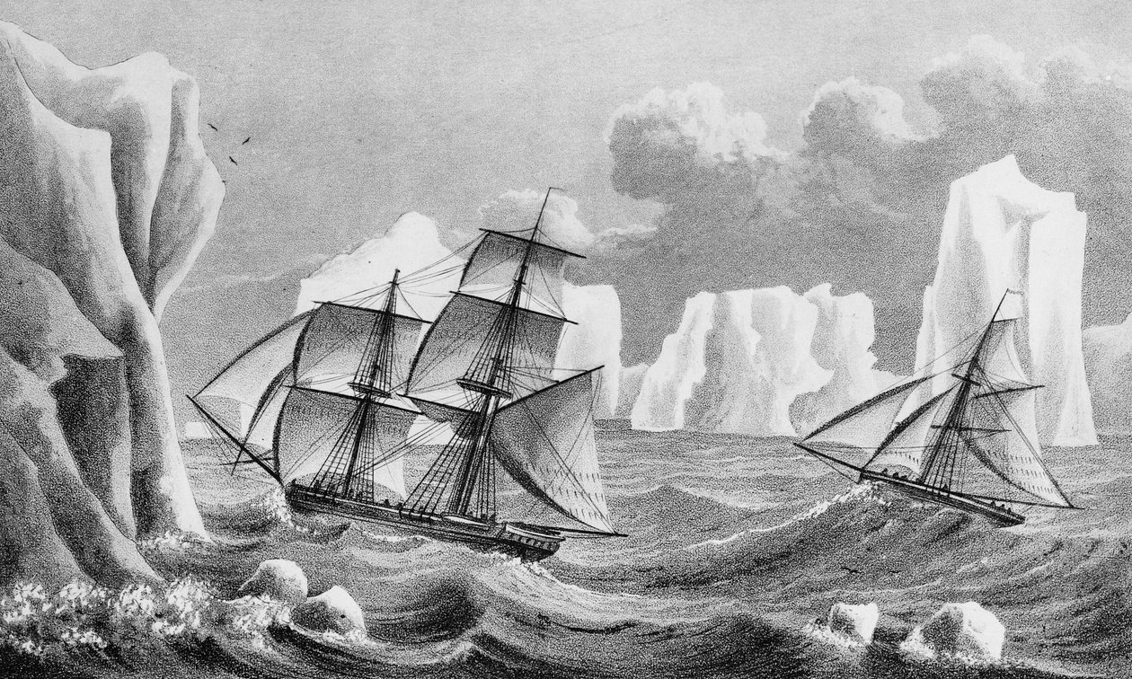 El bergantín Jane y el cúter Beaufoy, 1825 de Weddell