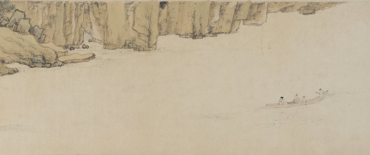 Navegando bajo el Acantilado Rojo, Dinastía Ming, 1552 de Wen Zhengming