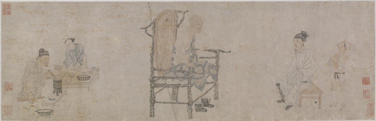 Xiao Yi obteniendo el manuscrito de Lanting por engaño de Wen Zhengming