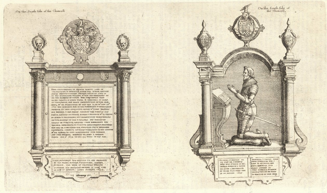 Abbot y Purefoy (monumento) de Wenceslaus Hollar