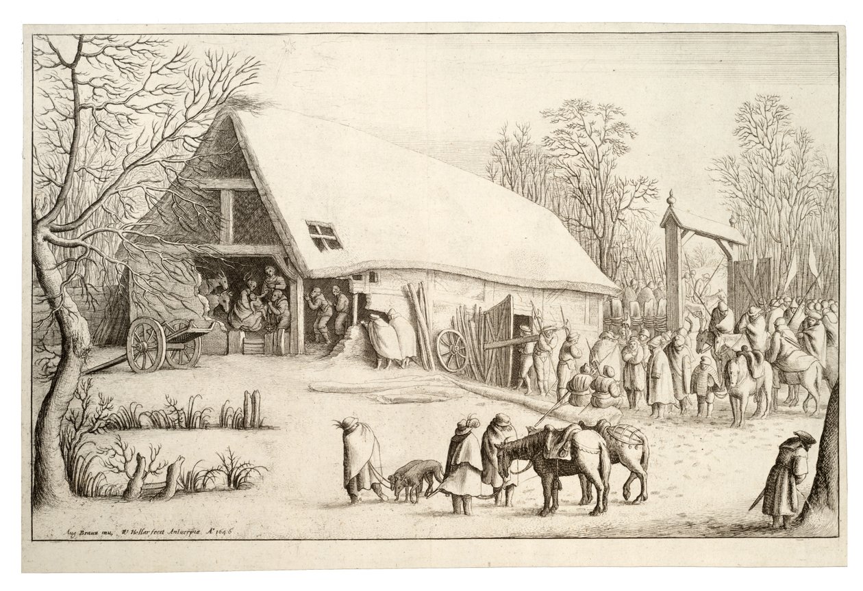 Adoración de los reyes de Wenceslaus Hollar