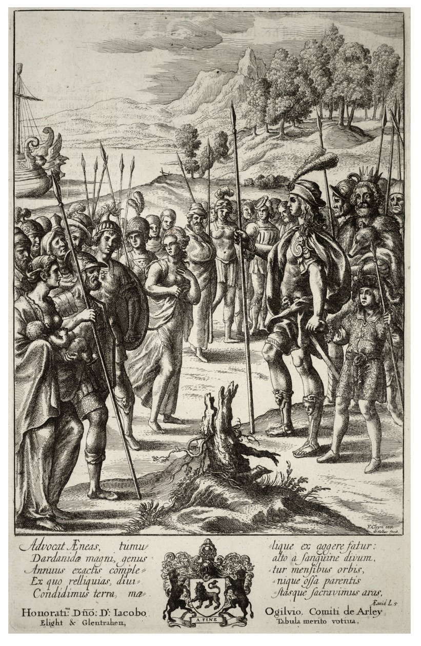 Eneas y Acestes (estado 2) de Wenceslaus Hollar