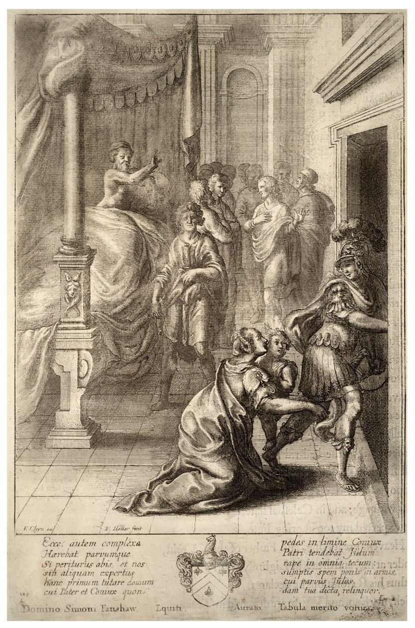 Eneas deja Troya. Estado 3 de Wenceslaus Hollar