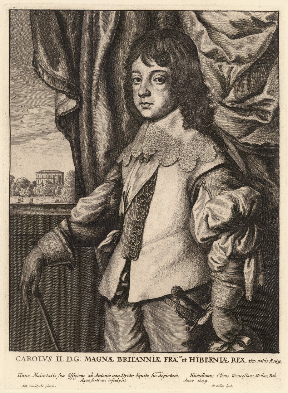Carlos II. Estado 7 de Wenceslaus Hollar