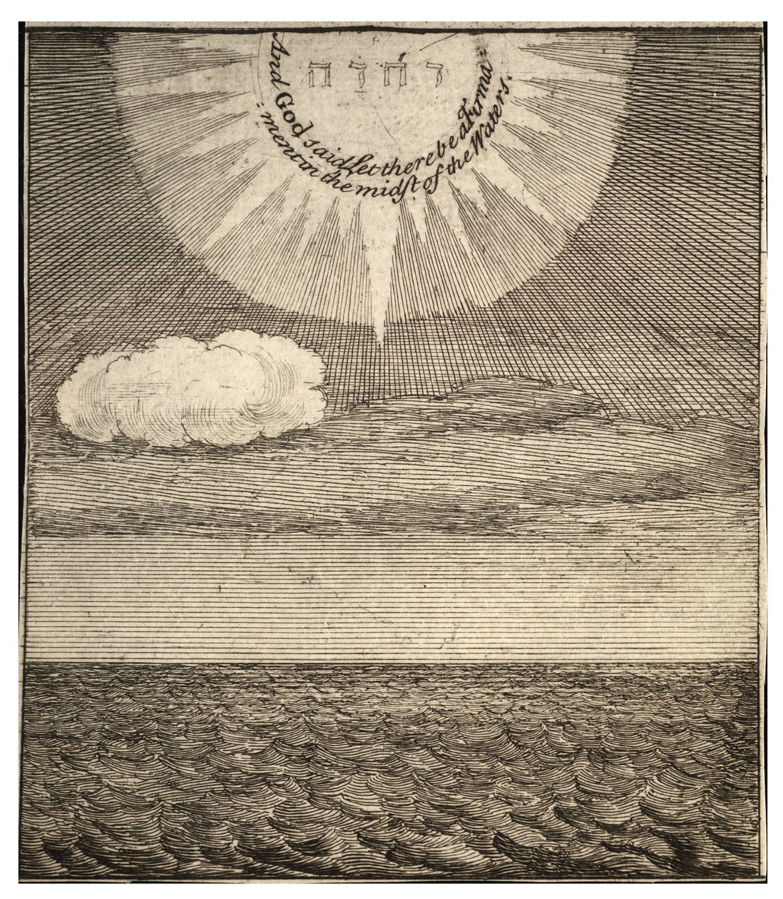 Creación del firmamento. Estado 2 de Wenceslaus Hollar
