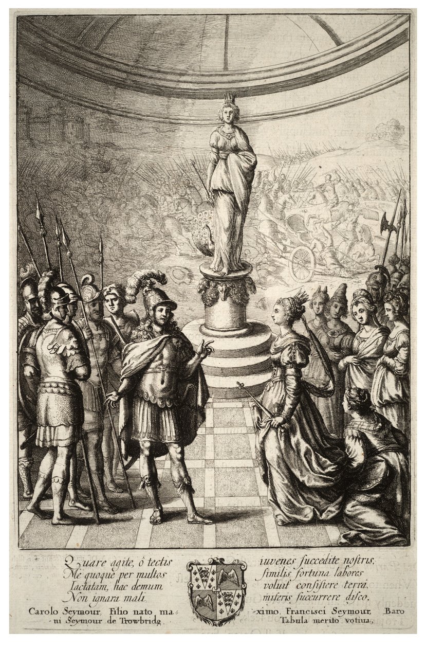 Dido y Eneas. Estado 2 de Wenceslaus Hollar