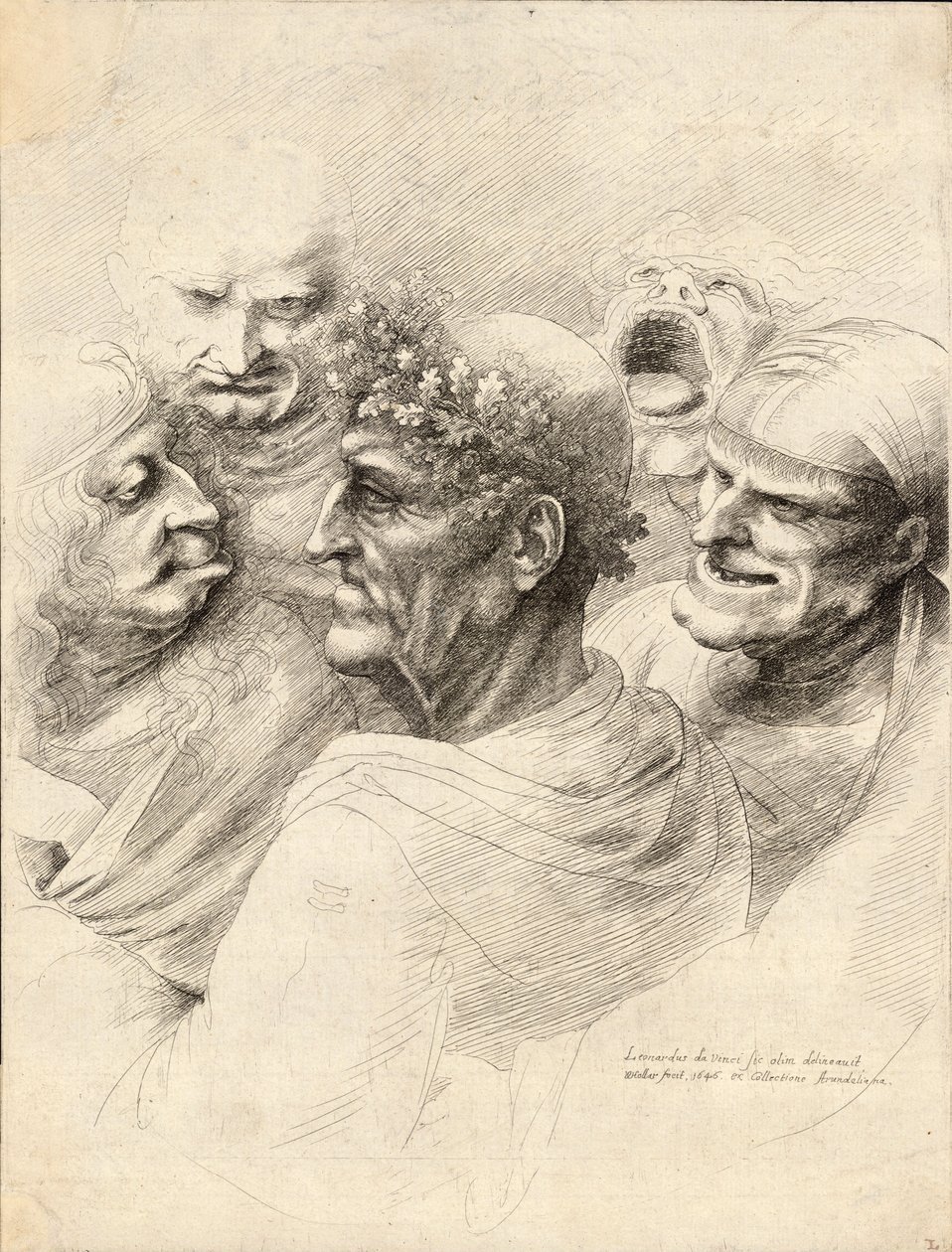 Cinco hombres de Wenceslaus Hollar