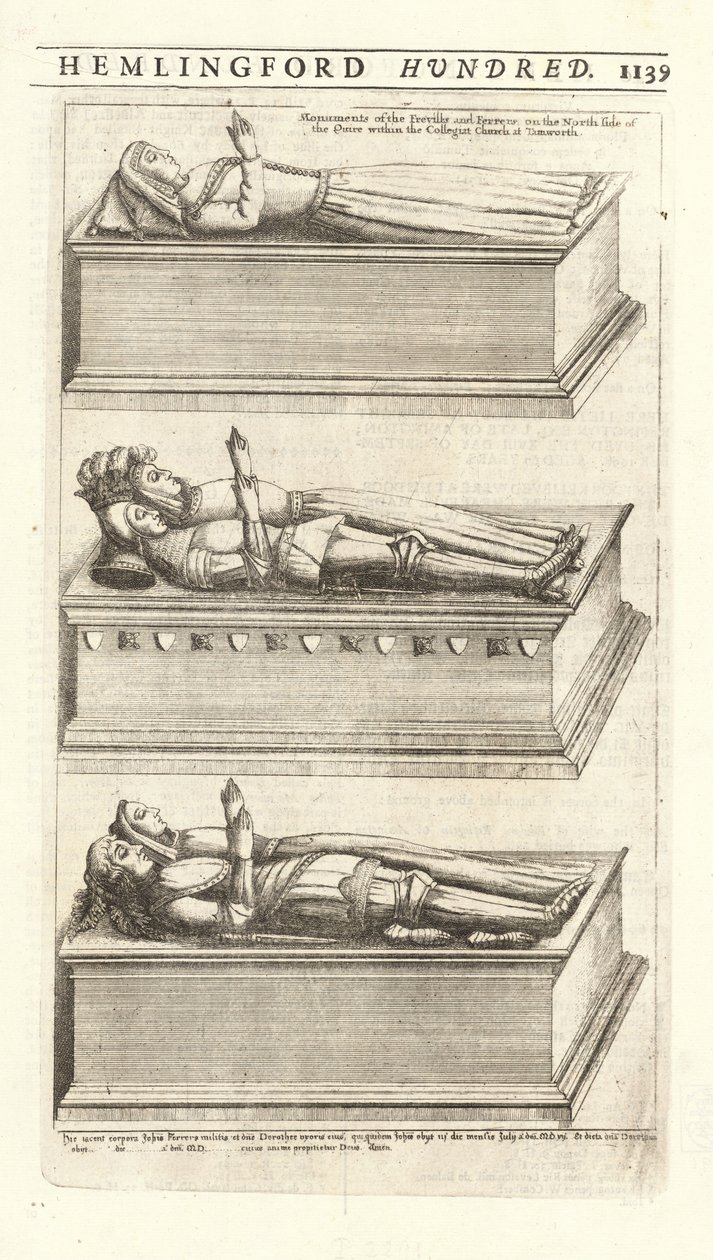 Frevill y Ferrers (monumento) de Wenceslaus Hollar