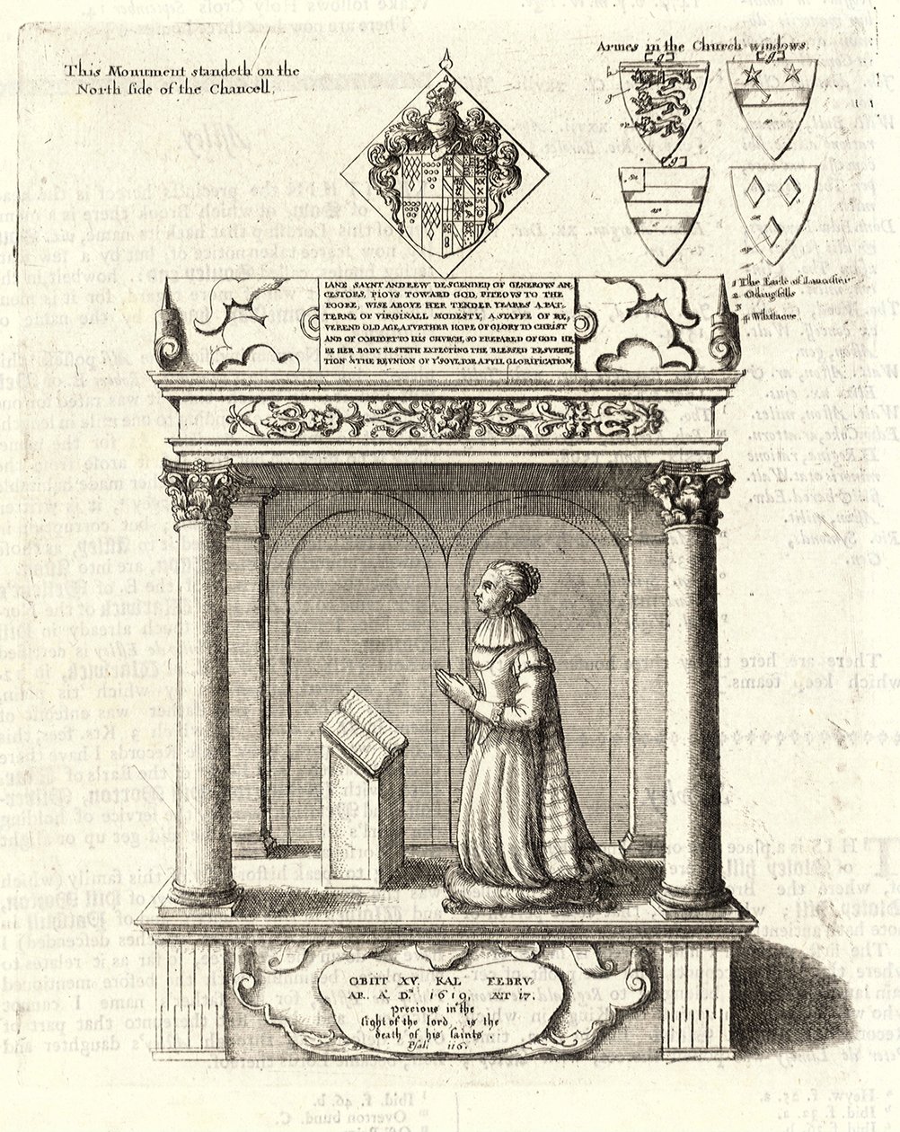 Jane St Andrew (monumento). Estado 2 de Wenceslaus Hollar