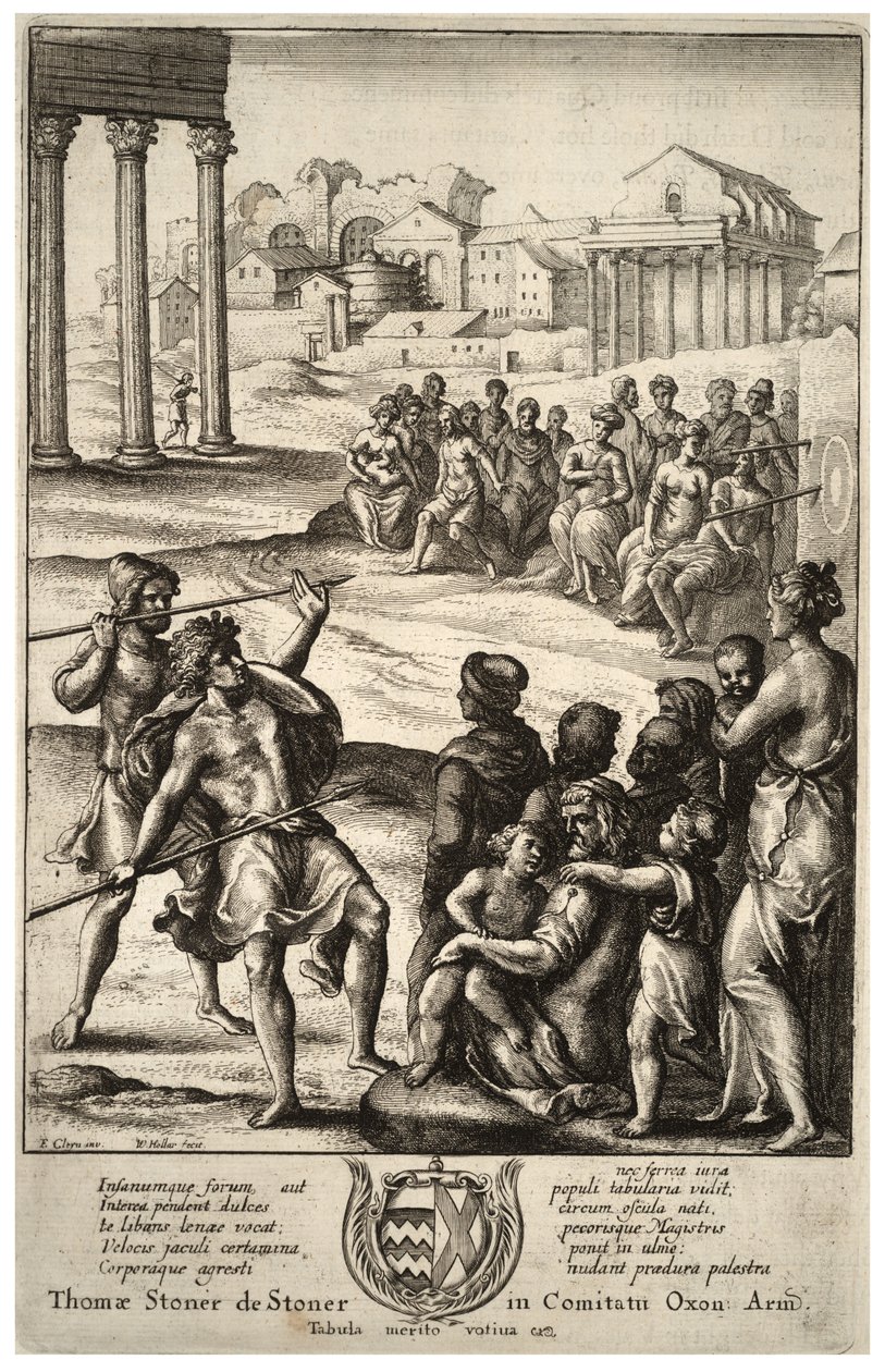 Lanzamiento de jabalina. Estado 3 de Wenceslaus Hollar
