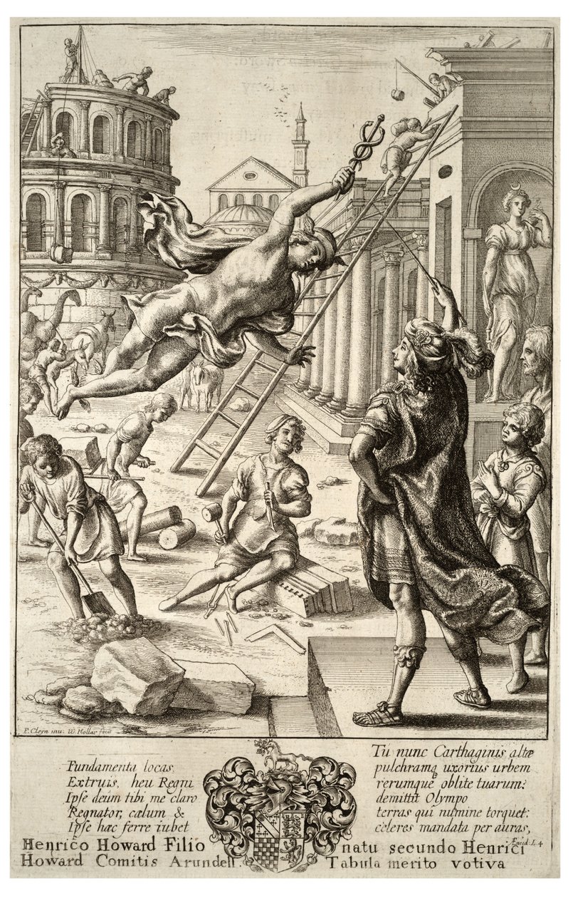 Mercurio y Eneas. Estado 3 de Wenceslaus Hollar