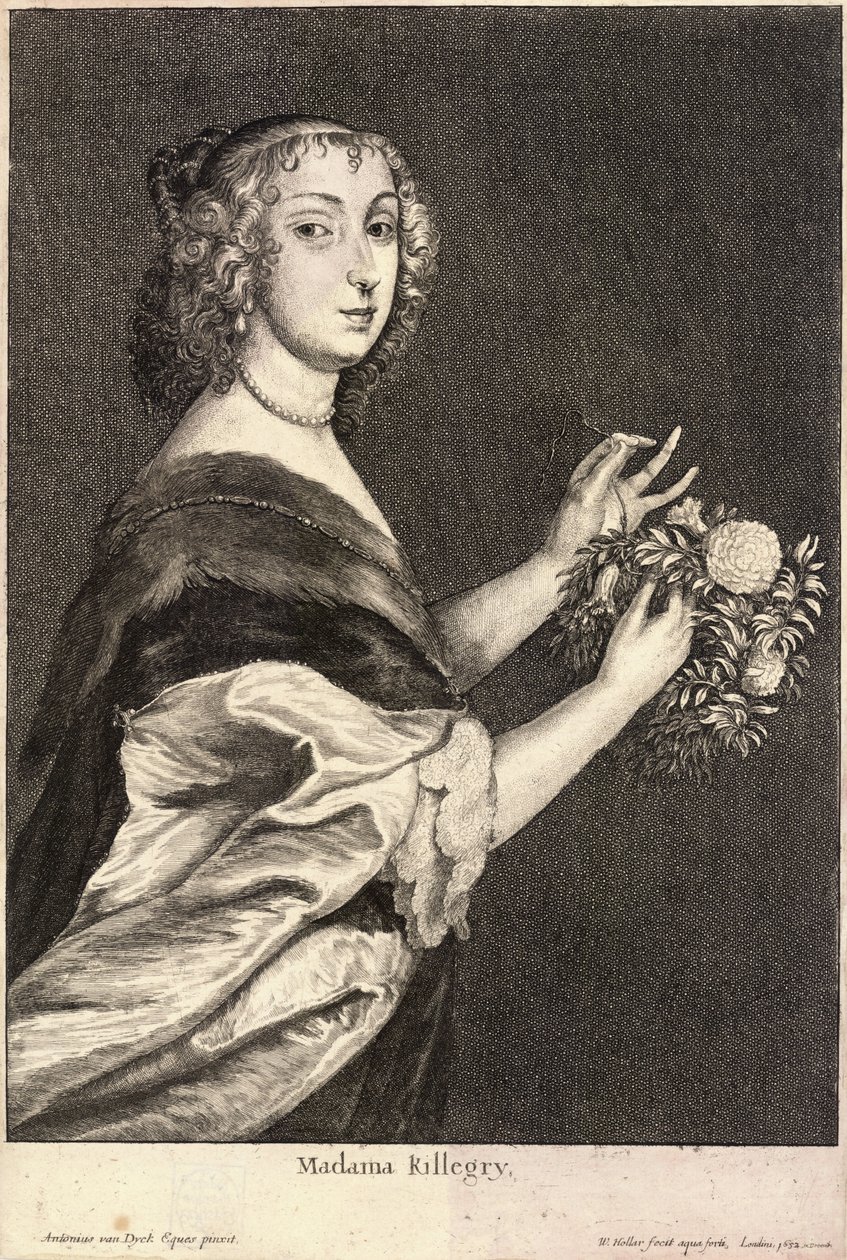 Sra. Killigrew. Estado 2 de Wenceslaus Hollar