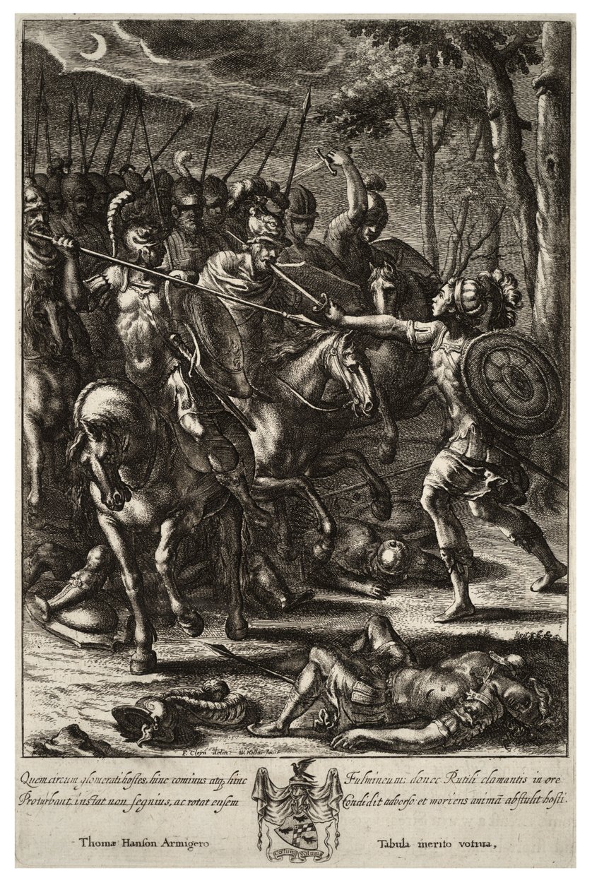 Niso matando a Volscens. Estado 2 de Wenceslaus Hollar