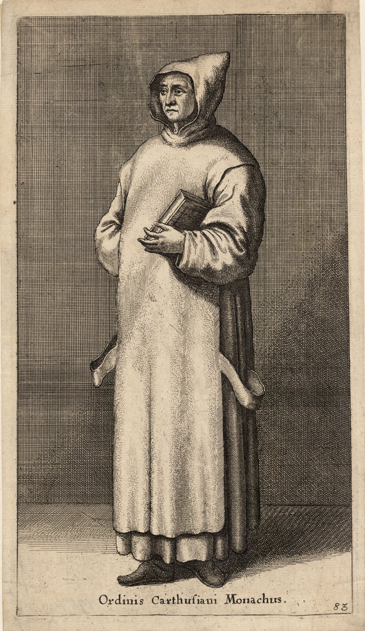 Monje de la Orden Cartuja. Estado 3 de Wenceslaus Hollar