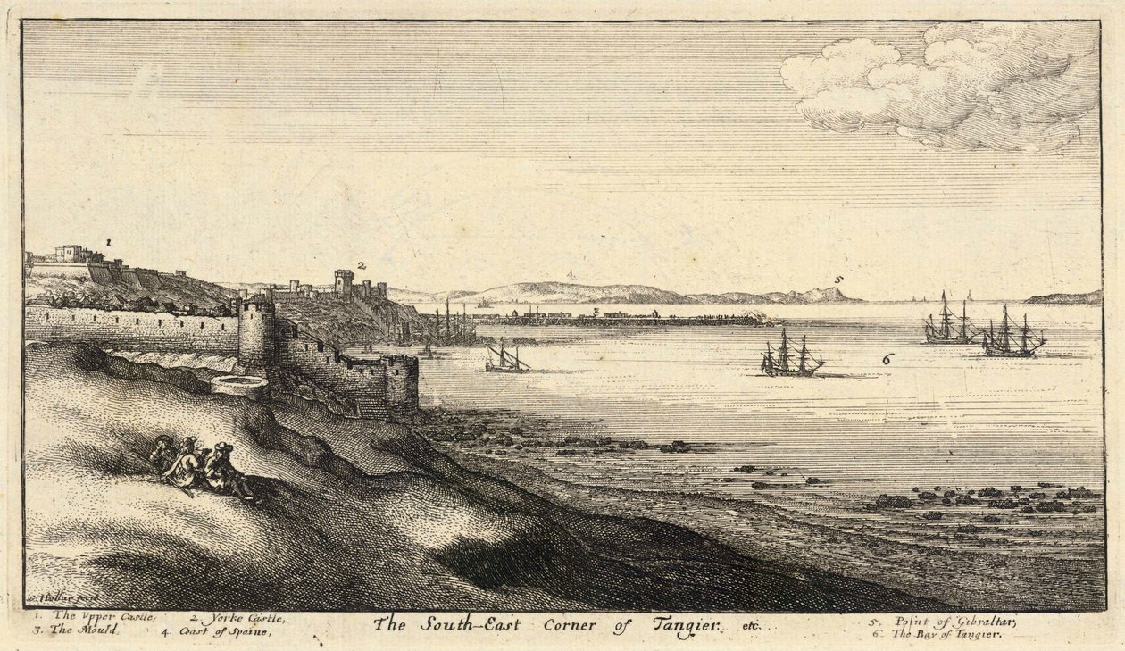 Esquina sureste de Tánger. Estado 2 de Wenceslaus Hollar
