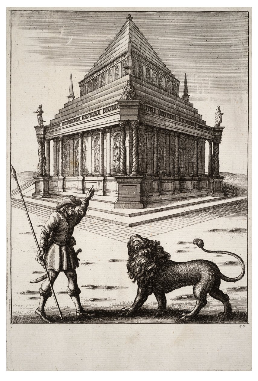 El león y el guardabosques de Wenceslaus Hollar
