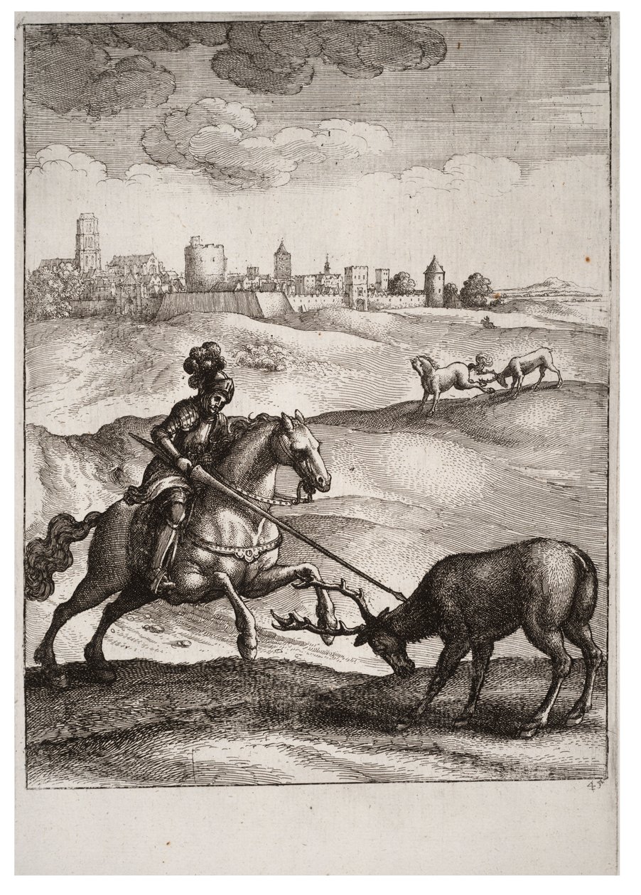 El ciervo y el caballo de Wenceslaus Hollar