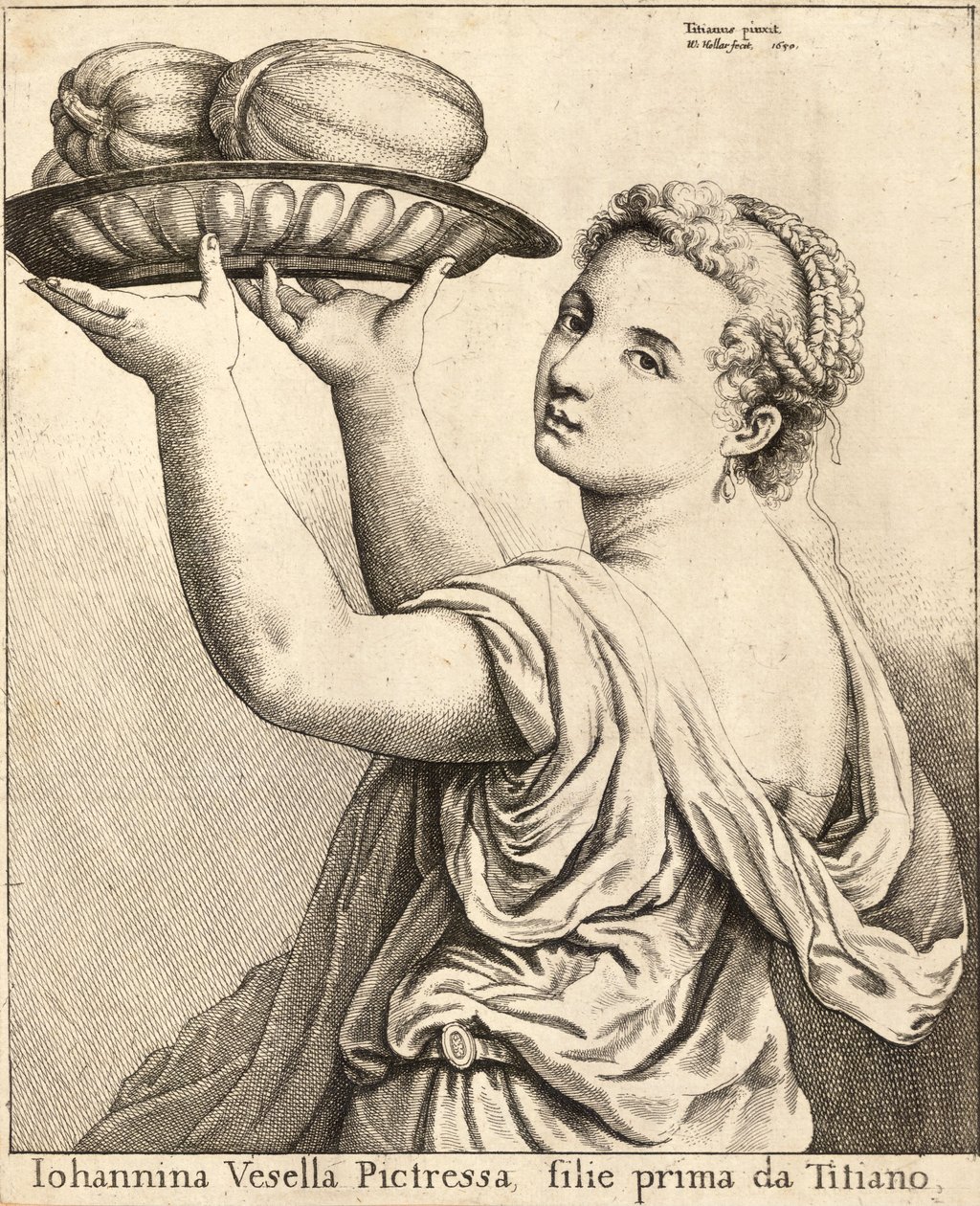 Hija de Tiziano. Estado 2 de Wenceslaus Hollar