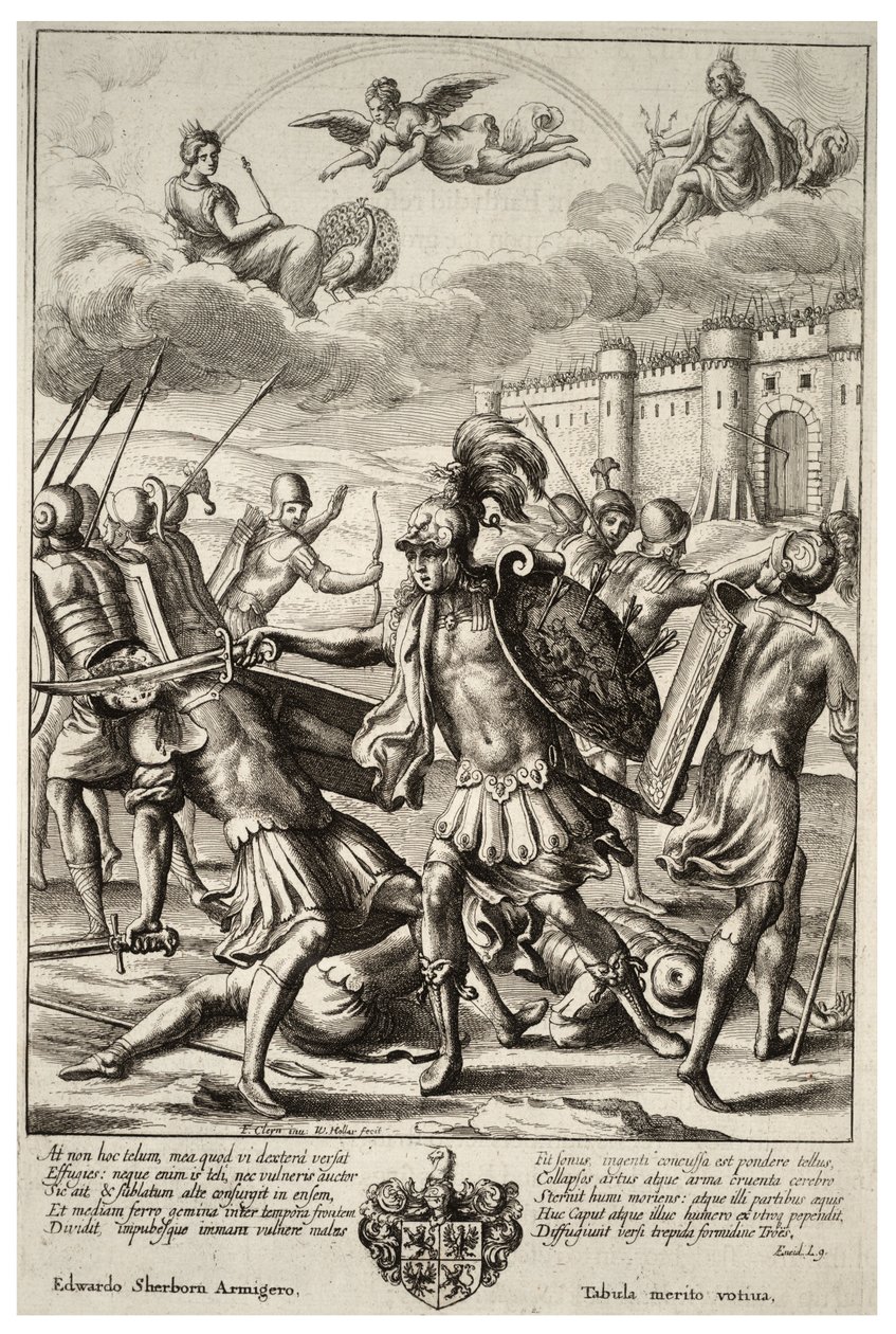 Turno matando a Pándaro. Estado 2 de Wenceslaus Hollar
