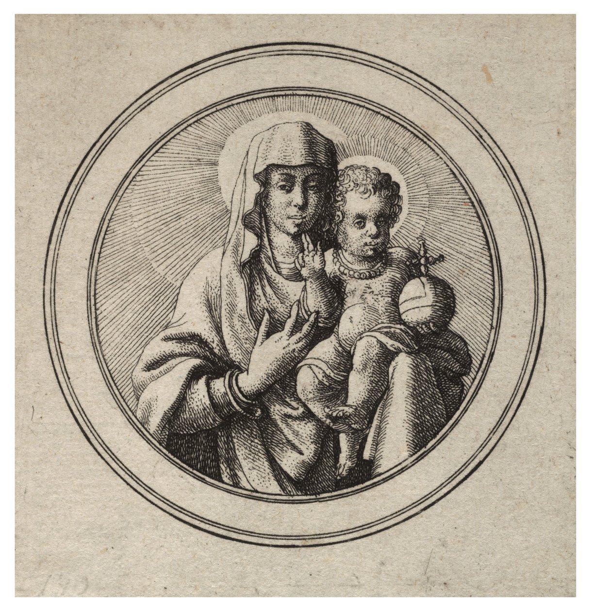 Virgen y niño de Wenceslaus Hollar