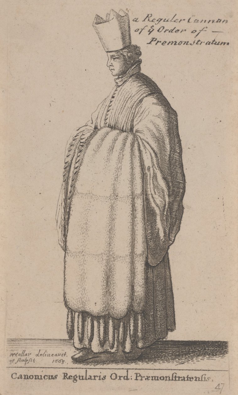 Un Canónigo Regular de la Orden de Premonstratenses de Wenceslaus Hollar