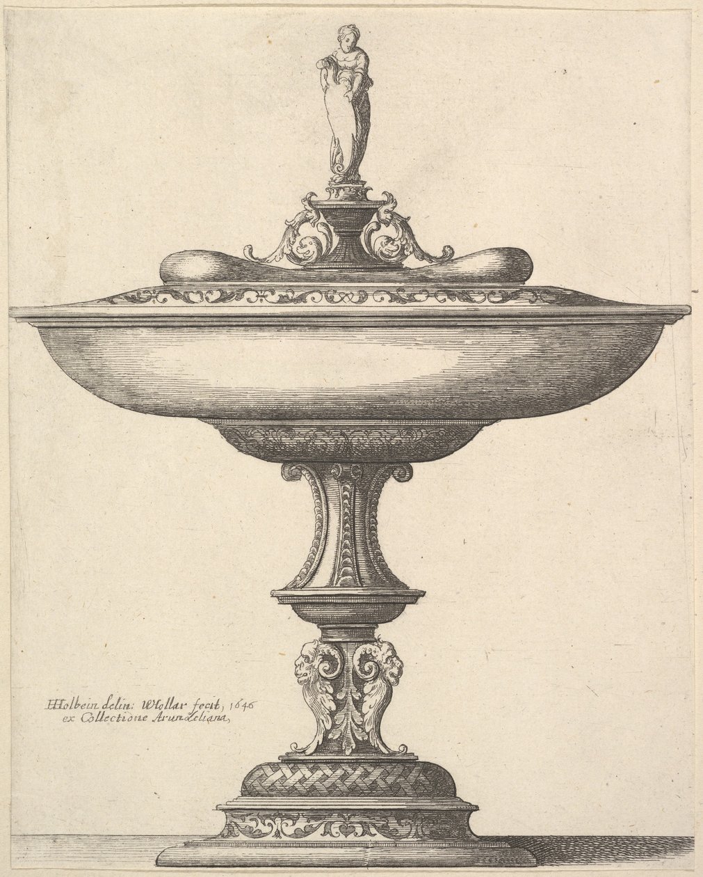 Copa ancha con tallo ornamental, 1646 de Wenceslaus Hollar