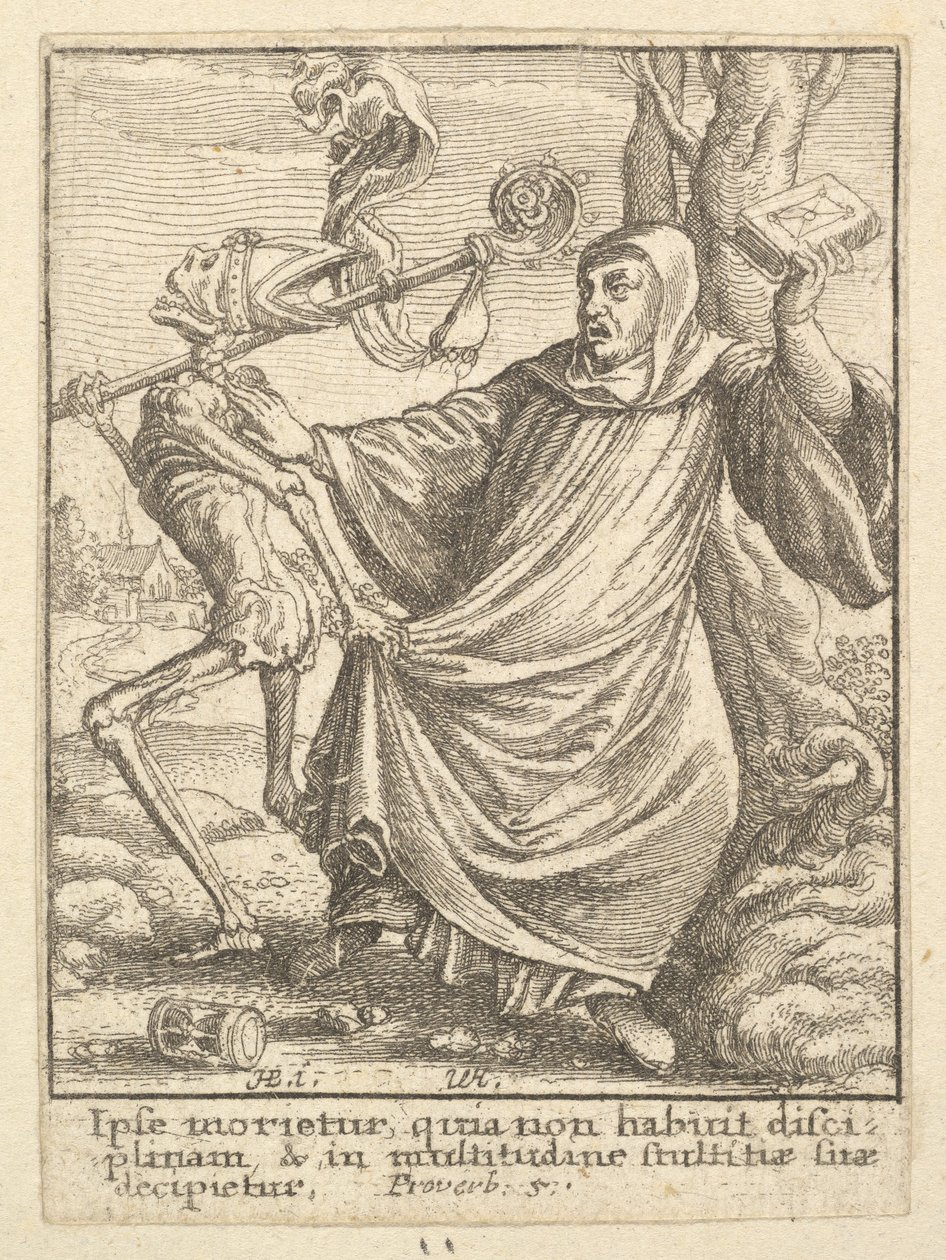Abad, de la Danza de la Muerte de Wenceslaus Hollar