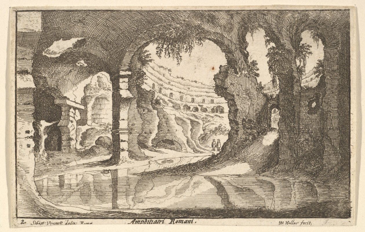Anfiteatro romano, ca. 1650 de Wenceslaus Hollar
