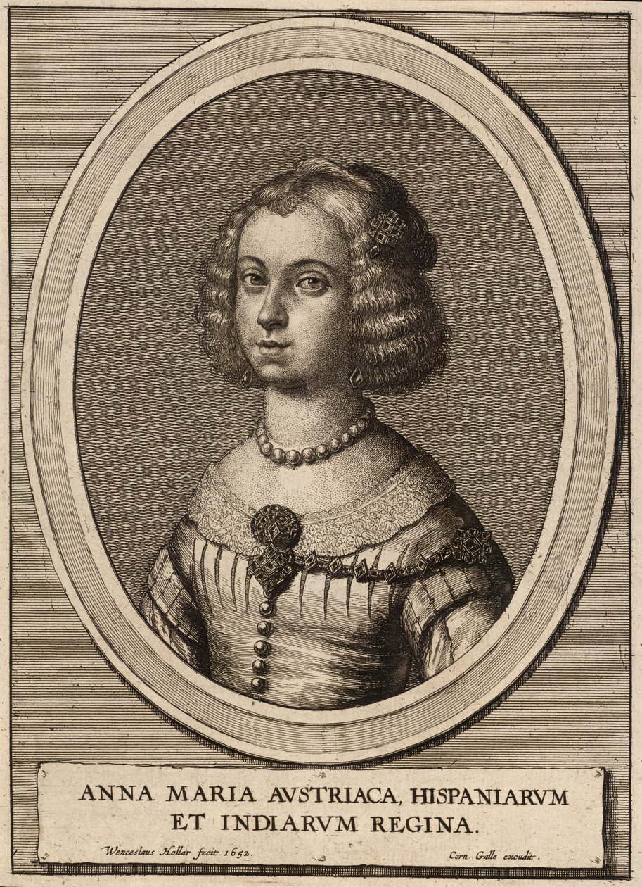 Ana María, Reina de España de Wenceslaus Hollar