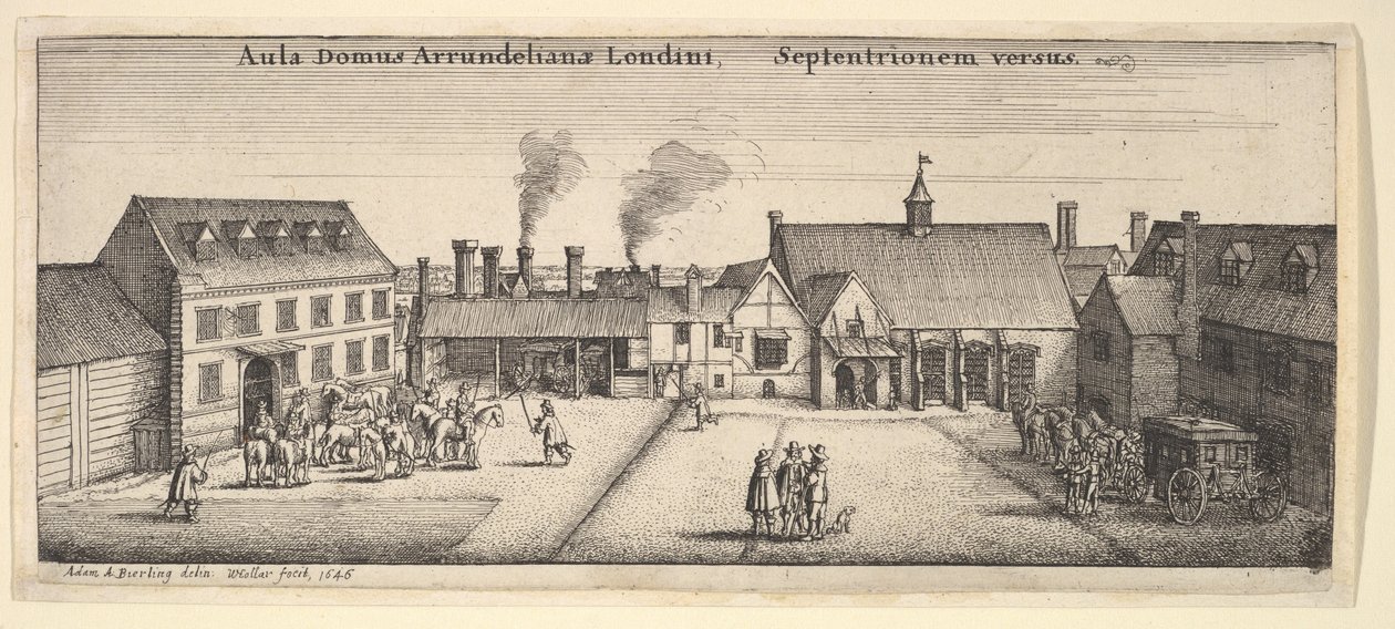Casa Arundel desde el norte, 1646 de Wenceslaus Hollar